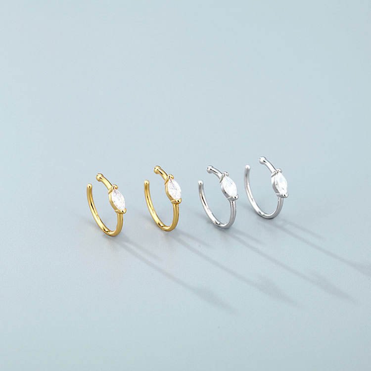 Jewelry Tiny No Piercing Cuff Clip Sterling Silver Nose Ring for Women