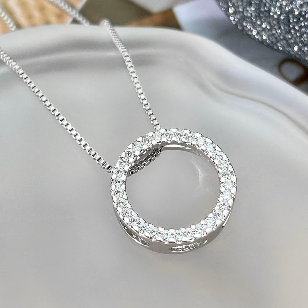 Price 925 Sterling Silver Jewelry Daily Wear Pure Silver Round Shape Pendant Necklace For Women