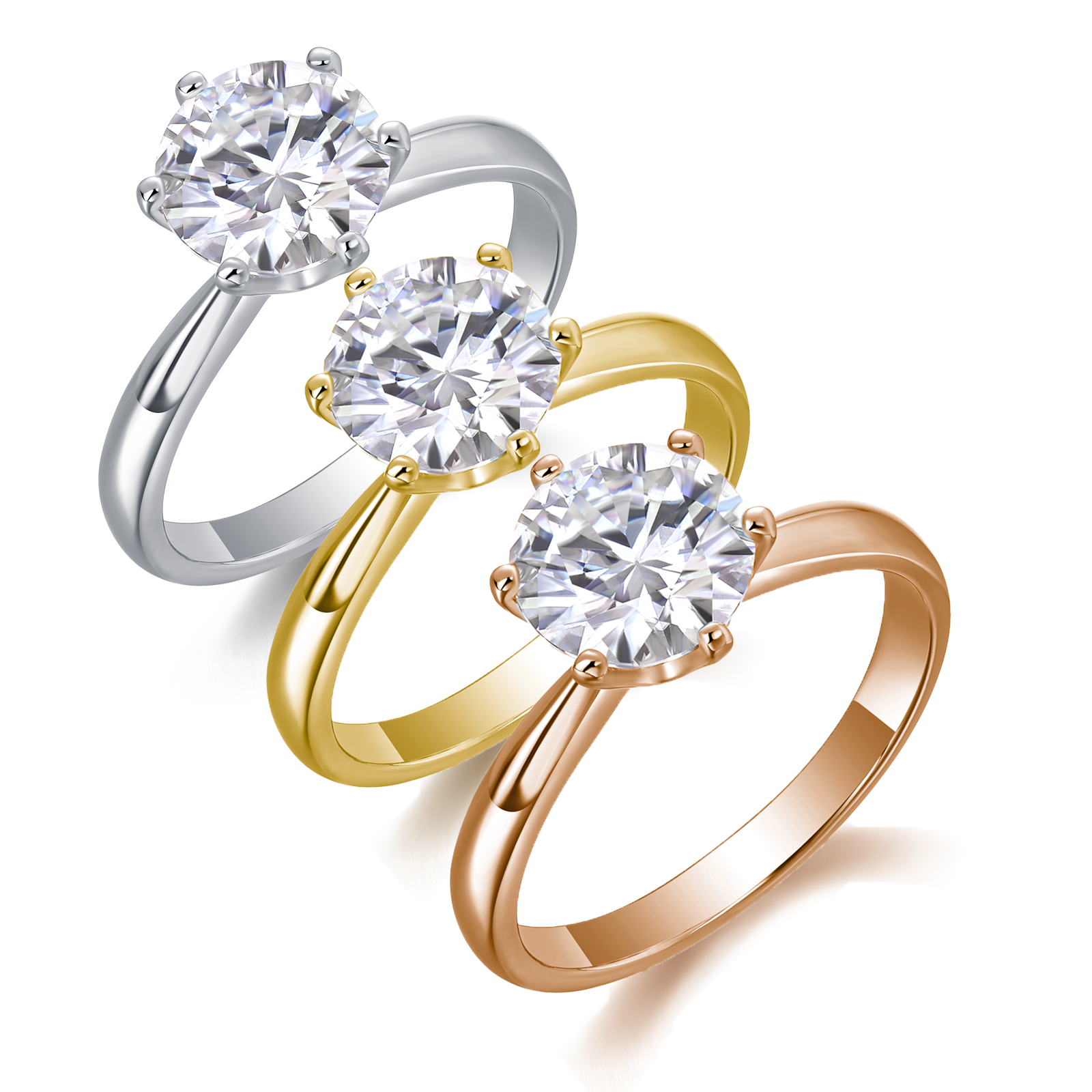 1 Carat S925 Moissanite Claw Ring