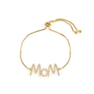 customizable Letter Zircon Bracelet for Gifts 925 Sterling Silver Mother's Bracelet