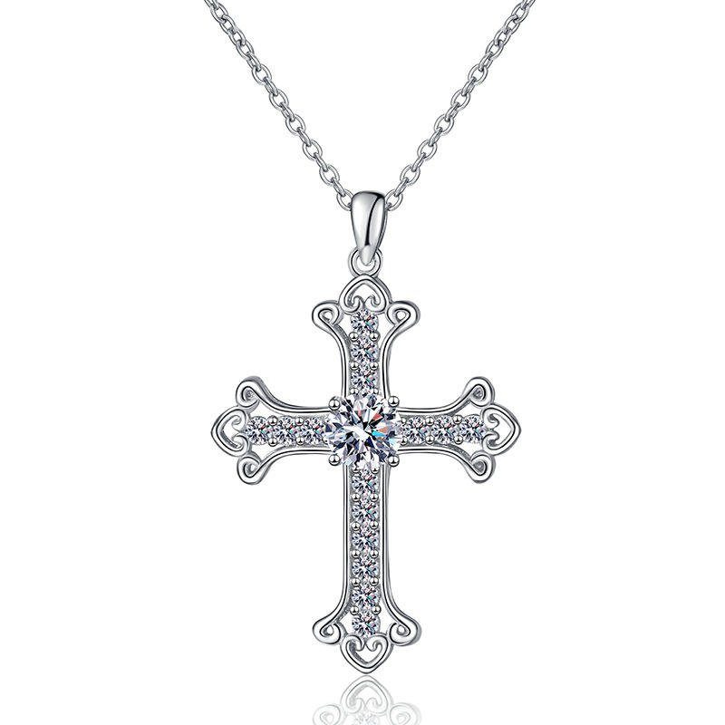 Daimond Cross Pendant Necklace for Women