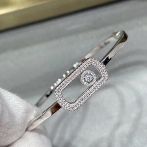 925 Sterling Silver Wedding Jewelry Wave Bangle Bracelet